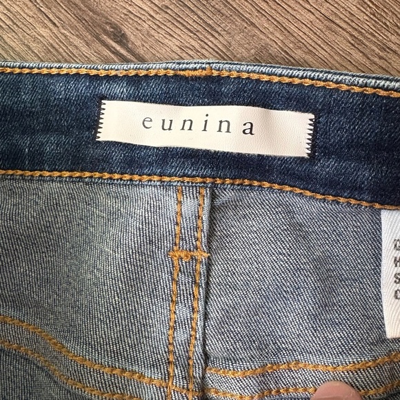 Eunina Dark Blue Distressed Skinny Jeans - Picture 2 of 6